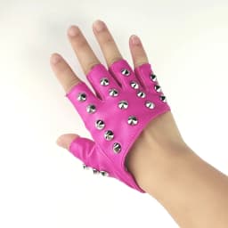 Sexy Men Women Gothic Rivet Punk Rock Street Break Dance Show Half Finger Glove Night Club Pole Hip Hop PU Leather Mitten P42