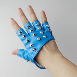 Sexy Men Women Gothic Rivet Punk Rock Street Break Dance Show Half Finger Glove Night Club Pole Hip Hop PU Leather Mitten P42
