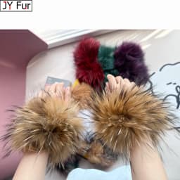 2026 New Style Fox Fur Cuff Arm Warmer Lady Bracelet Real Fur Wristband Glove High Quality Fox fur Cuffs Hot Sale Wrist Warmer