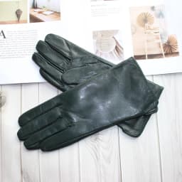 New Women's Leather Color Gloves Sheepskin Classic Straight Style Knitted Lining Spring Driving Mittens Autumn