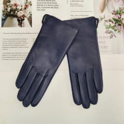 New Women's Leather Color Gloves Sheepskin Classic Straight Style Knitted Lining Spring Driving Mittens Autumn