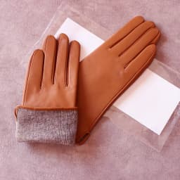 Women's Color Sheepskin Leather Gloves Straight Style Fleece Lined for Spring Autumn Outdoor Travel Cycling Car Driving