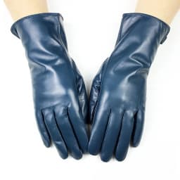 Women's Color Sheepskin Leather Gloves Straight Style Fleece Lined for Spring Autumn Outdoor Travel Cycling Car Driving