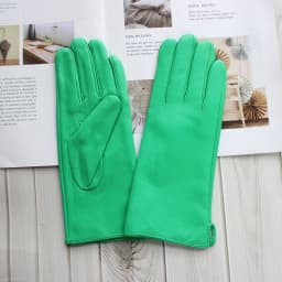 Women's Color Sheepskin Leather Gloves Straight Style Fleece Lined for Spring Autumn Outdoor Travel Cycling Car Driving