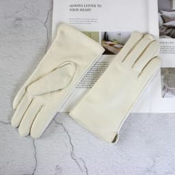 Women's Color Sheepskin Leather Gloves Straight Style Fleece Lined for Spring Autumn Outdoor Travel Cycling Car Driving