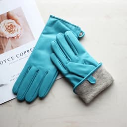 Women's Color Sheepskin Leather Gloves Straight Style Fleece Lined for Spring Autumn Outdoor Travel Cycling Car Driving