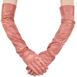Women 53CM Bright Patent Leather Cosplay Gothic Style Sexy Tight Nightclub Long Gloves Stage Performance Fashion Personality