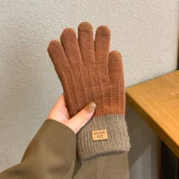 Rimiut Women Warm Thick Plush Knitted Gloves Touch Screen Men Women Fashion Autumn Winter Keep Warm Riding Skiing Outdoor Gloves