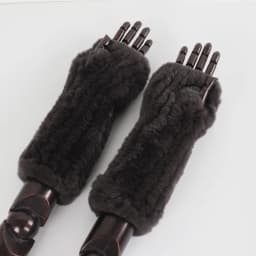 New Style Fashion 100% Genuine Rex Rabbit Fur Lady Gloves Women Winter Keep Warm Real Fur Glove Elastic Knit Outdoor Fur Mittens