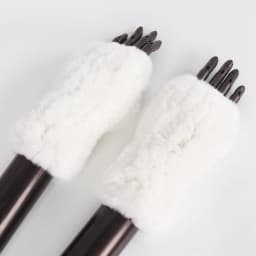 New Style Fashion 100% Genuine Rex Rabbit Fur Lady Gloves Women Winter Keep Warm Real Fur Glove Elastic Knit Outdoor Fur Mittens