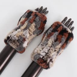 New Style Fashion 100% Genuine Rex Rabbit Fur Lady Gloves Women Winter Keep Warm Real Fur Glove Elastic Knit Outdoor Fur Mittens