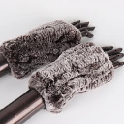 New Style Fashion 100% Genuine Rex Rabbit Fur Lady Gloves Women Winter Keep Warm Real Fur Glove Elastic Knit Outdoor Fur Mittens