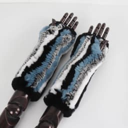 New Style Fashion 100% Genuine Rex Rabbit Fur Lady Gloves Women Winter Keep Warm Real Fur Glove Elastic Knit Outdoor Fur Mittens