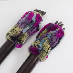 New Style Fashion 100% Genuine Rex Rabbit Fur Lady Gloves Women Winter Keep Warm Real Fur Glove Elastic Knit Outdoor Fur Mittens