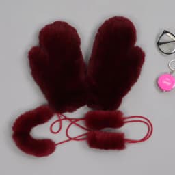 Hot Sale Natural Real Rex Rabbit Fur Gloves Good Elastic Women Winter Knitted Real Rabbit Fur Mittens Outdoor Genuine Fur Gloves