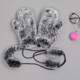 Hot Sale Natural Real Rex Rabbit Fur Gloves Good Elastic Women Winter Knitted Real Rabbit Fur Mittens Outdoor Genuine Fur Gloves