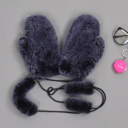 Hot Sale Natural Real Rex Rabbit Fur Gloves Good Elastic Women Winter Knitted Real Rabbit Fur Mittens Outdoor Genuine Fur Gloves