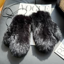 Hot Sale Natural Real Rex Rabbit Fur Gloves Good Elastic Women Winter Knitted Real Rabbit Fur Mittens Outdoor Genuine Fur Gloves