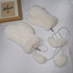 Hot Sale Natural Real Rex Rabbit Fur Gloves Good Elastic Women Winter Knitted Real Rabbit Fur Mittens Outdoor Genuine Fur Gloves