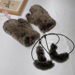 Hot Sale Natural Real Rex Rabbit Fur Gloves Good Elastic Women Winter Knitted Real Rabbit Fur Mittens Outdoor Genuine Fur Gloves