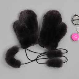 Hot Sale Natural Real Rex Rabbit Fur Gloves Good Elastic Women Winter Knitted Real Rabbit Fur Mittens Outdoor Genuine Fur Gloves
