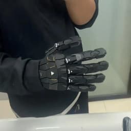 Gothic Techwear Exoskeleton Gloves 3D Printing Handmade Gluing Punk Mechanical Gloves Wearable Hand Armor Cosplay Props