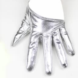 HOOLDW New Design Sexy Leather Gloves For Women Half Palm PU Leather Gloves Dancing Party Show Gloves Black Mittens Costume