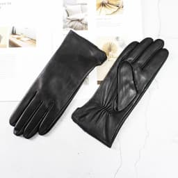 Color Sheepskin Gloves Women's Genuine Leather Fashion Straight Wool Lining Spring and Autumn Warm Outdoor Travel Driving