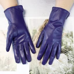 Color Sheepskin Gloves Women's Genuine Leather Fashion Straight Wool Lining Spring and Autumn Warm Outdoor Travel Driving