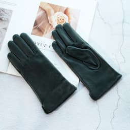 Color Sheepskin Gloves Women's Genuine Leather Fashion Straight Wool Lining Spring and Autumn Warm Outdoor Travel Driving