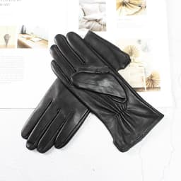 Color Sheepskin Gloves Women's Genuine Leather Fashion Straight Wool Lining Spring and Autumn Warm Outdoor Travel Driving