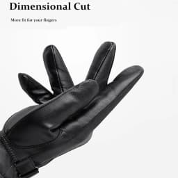 Men's 100% Sheepskin Leather Gloves High Quality Cashmere Lined Touchscreen Full Finger Mittens Winter Warm Gloves