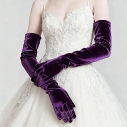 Elegant Velvet Solid 53cm Long GlovesWomen Fluffy Gloves Full Finger Evening Dress Etiquette Stage Performance Party Gloves