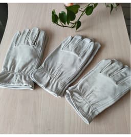 Men's Natural Cowskin Leather Non-slip Driving Gloves Male Genuine Leather White Sports Tactical Gloves R2079
