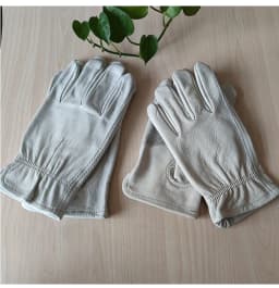 Men's Natural Cowskin Leather Non-slip Driving Gloves Male Genuine Leather White Sports Tactical Gloves R2079