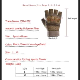 Outdoor Tactical Gloves Sport Half Finger Military Men Women Combat Shooting Hunting Fitness