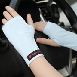 Half Finger Sunscreen Gloves for Men Sports Fitness Thin Breathable Outdoor Women Driving Riding Non-Slip High Elastic 1 Pair