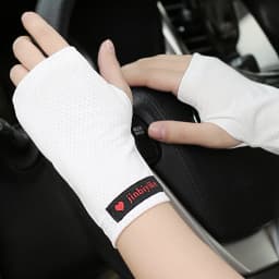 Half Finger Sunscreen Gloves for Men Sports Fitness Thin Breathable Outdoor Women Driving Riding Non-Slip High Elastic 1 Pair
