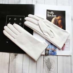 Color Sheepskin Leather Gloves Women's Straight Style Wool Lining Fall/Winter Warm Motorcycle Riding Car Driving Finger Gloves