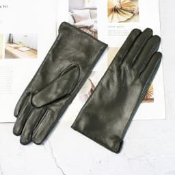 Color Sheepskin Leather Gloves Women's Straight Style Wool Lining Fall/Winter Warm Motorcycle Riding Car Driving Finger Gloves