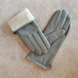 Color Sheepskin Leather Gloves Women's Straight Style Wool Lining Fall/Winter Warm Motorcycle Riding Car Driving Finger Gloves