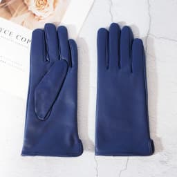 Color Sheepskin Leather Gloves Women's Straight Style Wool Lining Fall/Winter Warm Motorcycle Riding Car Driving Finger Gloves