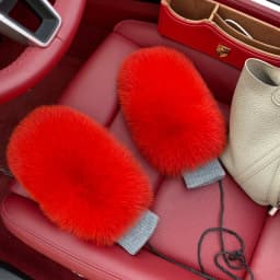 New Women 100% Real Knitted Thick Genuine Fox Fur Mittens Winter Warm Lady Real Fur Gloves Knit Fur Mitten