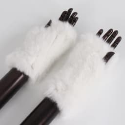New Arrival Female Natural Rabbit Fur Gloves Knitted Warm Real Rex Rabbit Fur Mittens Women Winter Outdoor Rex Rabbit Fur Gloves