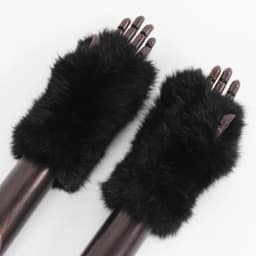 New Arrival Female Natural Rabbit Fur Gloves Knitted Warm Real Rex Rabbit Fur Mittens Women Winter Outdoor Rex Rabbit Fur Gloves