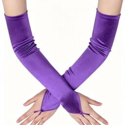 48cm Women Satin Hook Finger Long Fingerless Gloves Solid Retro Style Opera Evening Dress Accessories Etiquette High Elasticity