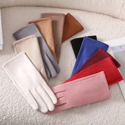 Multicolor Women Winter Keep Warm Touch Screen Suede Solid Simple Style Gloves Add Velvet Inside Not Bloated Prevent Cold