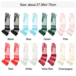 Women Sexy Lace Gloves White Mesh Tulle Gloves Lady Vintage Wedding Mittens For Lady Driving Gloves Thin Elbow Long Gloves