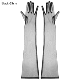 Women Sexy Lace Gloves White Mesh Tulle Gloves Lady Vintage Wedding Mittens For Lady Driving Gloves Thin Elbow Long Gloves