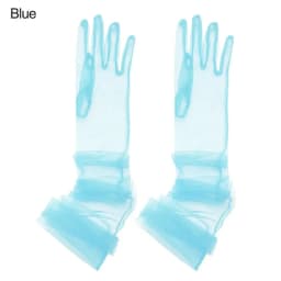 Women Sexy Lace Gloves White Mesh Tulle Gloves Lady Vintage Wedding Mittens For Lady Driving Gloves Thin Elbow Long Gloves